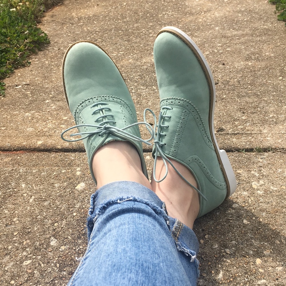 Genuine Leather Mint Oxfords